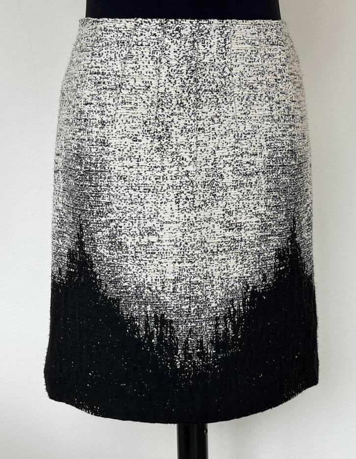 FOX’S zwart/witte rok maat 38, Kleding | Dames, Rokken, Zo goed als nieuw, Maat 38/40 (M), Zwart, Knielengte, Ophalen of Verzenden