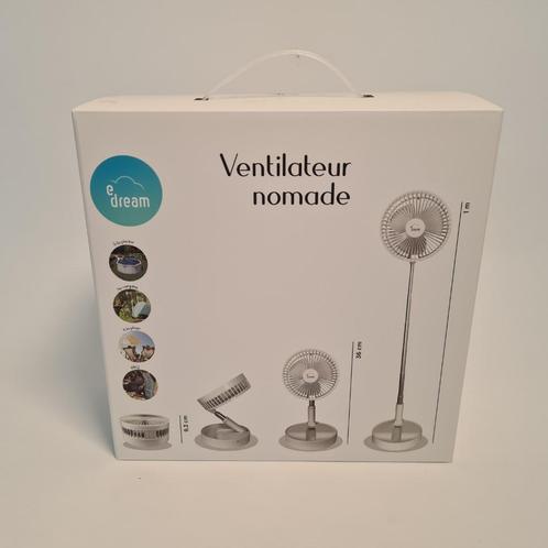 e-Dream Mini Ventilator op Accu | Wit | Nieuw, Witgoed en Apparatuur, Ventilatoren, Nieuw, Tafelventilator, Ophalen of Verzenden