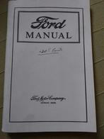 Ford oldtimer 1919 handleiding, Boeken, Ophalen of Verzenden, Zo goed als nieuw, Ford