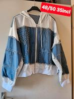 Nieuwe spijkerjas met bling maat 50/52, Blauw, Maat 46/48 (XL) of groter, Nieuw, Ophalen of Verzenden