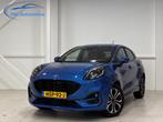 Ford Puma 1.0 EcoBoost Hybrid ST-Line X | Airconditioning |, Auto's, Ford, 125 pk, Euro 6, Blauw, Leder en Stof