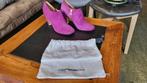Moreschi dames schoenen / hakken - Suède, Paars - Maat 39,5, Pumps, Overige kleuren, Ophalen of Verzenden, Zo goed als nieuw