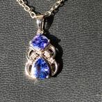 Tanzaniet engel hanger geluk beschermt intuïtie eyecatcher, Blauw, Nieuw, Ophalen of Verzenden, Met edelsteen