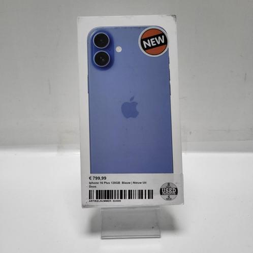 Iphone 16 Plus 128GB  Blauw | Nieuw Uit Doos, Telecommunicatie, Mobiele telefoons | Apple iPhone, Nieuw