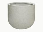 Ribbed Cement bloempot, Ophalen, Zo goed als nieuw, Rond, Binnen