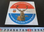 sticker Leger als vrijwilliger Korps Nationale Reserve Landm, Verzamelen, Ophalen, Zo goed als nieuw, Bedrijf of Vereniging