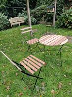 Bistro tuinset gerestaureerd, Ophalen, Zo goed als nieuw, Metaal, Inklapbaar