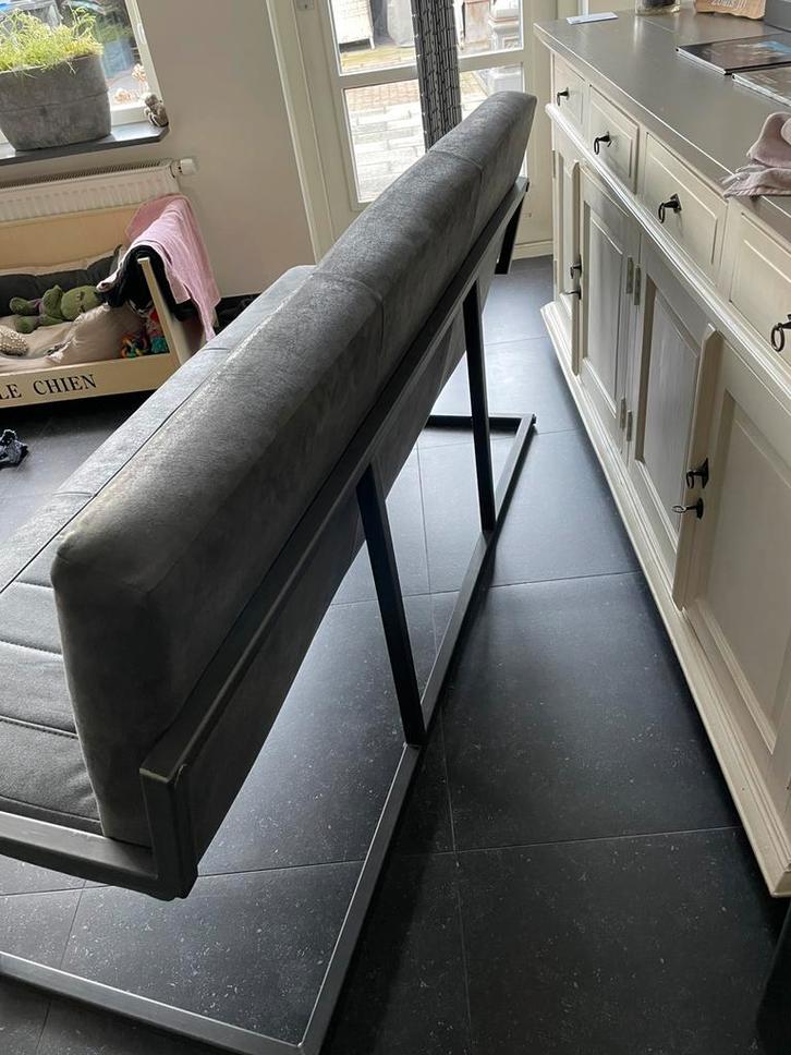 Eetkamerbank van Inhouse Contiro, Huis en Inrichting, Stoelen, Zo goed als nieuw, Eén, Grijs, Ophalen