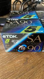Tweede partij vintage nieuwe TDK SA90 cassettebandjes, Cd's en Dvd's, Cassettebandjes, 2 t/m 25 bandjes, Overige genres, Ophalen of Verzenden