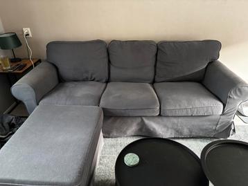 3-Zits ektorp bank met poef - afbeelding 2