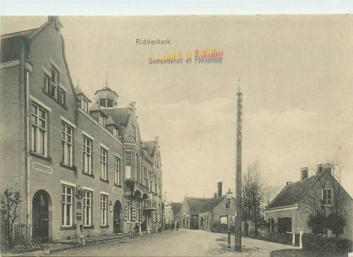 (388-560-041) Ridderkerk Gemeentehuis en Postkantoor, Verzamelen, Ansichtkaarten | Nederland, Zuid-Holland, Verzenden