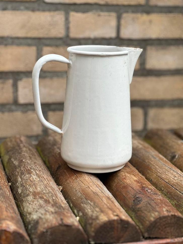 Antieke emaille schenkkan waterkan, Antiek en Kunst, Antiek | Emaille, Ophalen of Verzenden