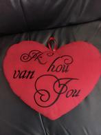 Rode hart kussen ik hou van jou, Ophalen of Verzenden, Rood
