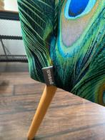 WOOOD Fauteuil Pauwenveren, Huis en Inrichting, Fauteuils, Ophalen, Minder dan 75 cm, Zo goed als nieuw, 50 tot 75 cm