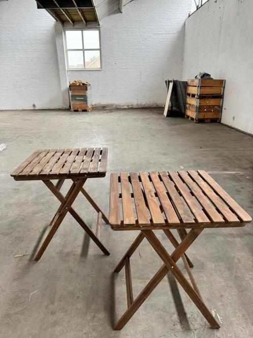 houten terras tafel, Tuin en Terras, Tuintafels, Zo goed als nieuw, Vierkant, Hout, Ophalen