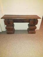 Robuste sidetable eiken, Huis en Inrichting, Tafels | Sidetables, Ophalen, 100 tot 150 cm, Eikenhout, 25 tot 50 cm