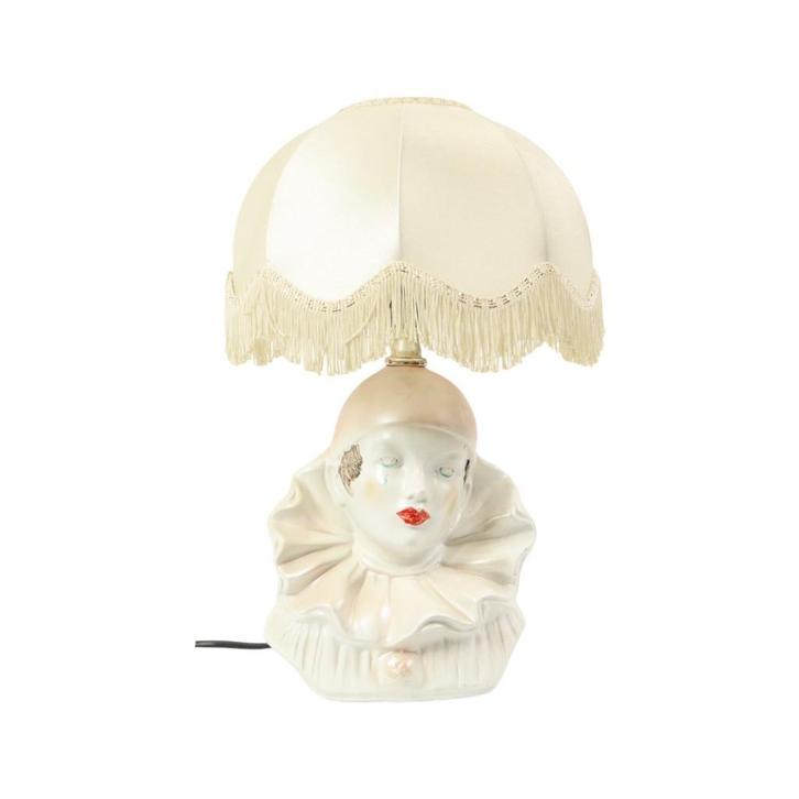 Jaren 70 Pierrot Lamp Tafellamp Gelakte Resine Frankrijk, Huis en Inrichting, Lampen | Tafellampen, Gebruikt, Minder dan 50 cm