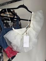 Zara witte organza one shoulder top, Zara, Maat 42/44 (L), Nieuw, Ophalen of Verzenden