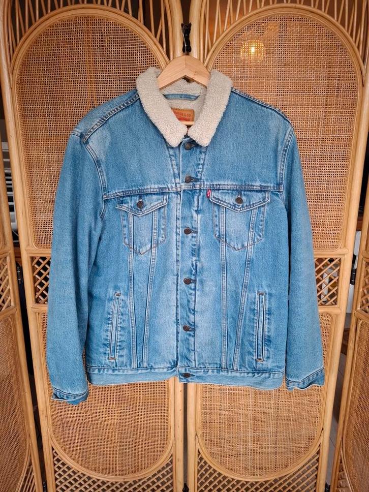 Levi's spijkerjas, sherpa truckerjas met teddyvoering XL, Kleding | Heren, Jassen | Winter, Zo goed als nieuw, Maat 56/58 (XL)