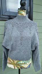 Zara trui grijs met strass S, Verzenden, Zara, Nieuw, Maat 36 (S)