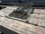 Steigerhouten tafel met haard, Tuin en Terras, Ophalen, Gebruikt, Rechthoekig, Hout