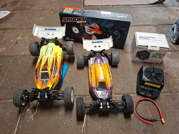 2x Serpent sdx4 spyder zeer complete hobby. 1/10, Hobby en Vrije tijd, Modelbouw | Radiografisch | Auto's, Zo goed als nieuw, Auto offroad