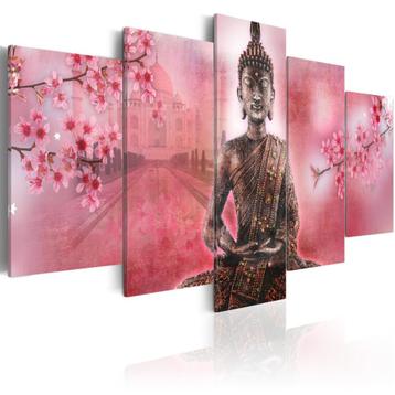 715 Buddha Boedha 5 Luik Canvas Schilderij 200x100cm Nieuw beschikbaar voor biedingen