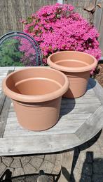Elho kunststof plantenpotten / bloempotten - SET VAN 2!, Kunststof, Gebruikt, Tuin, Rond