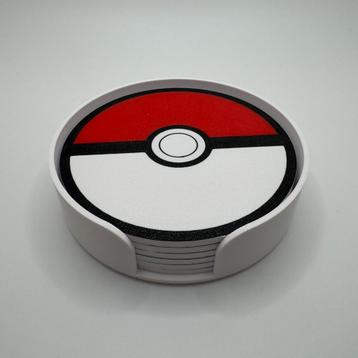 Pokébal onderzetters met houder, hittebestendig, Pokemon beschikbaar voor biedingen