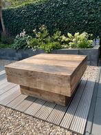 Mooie vierkanten salontafel - stoer / sober, Huis en Inrichting, 50 tot 100 cm, Vierkant, Zo goed als nieuw, Stoer, sober, landelijk, industrieel