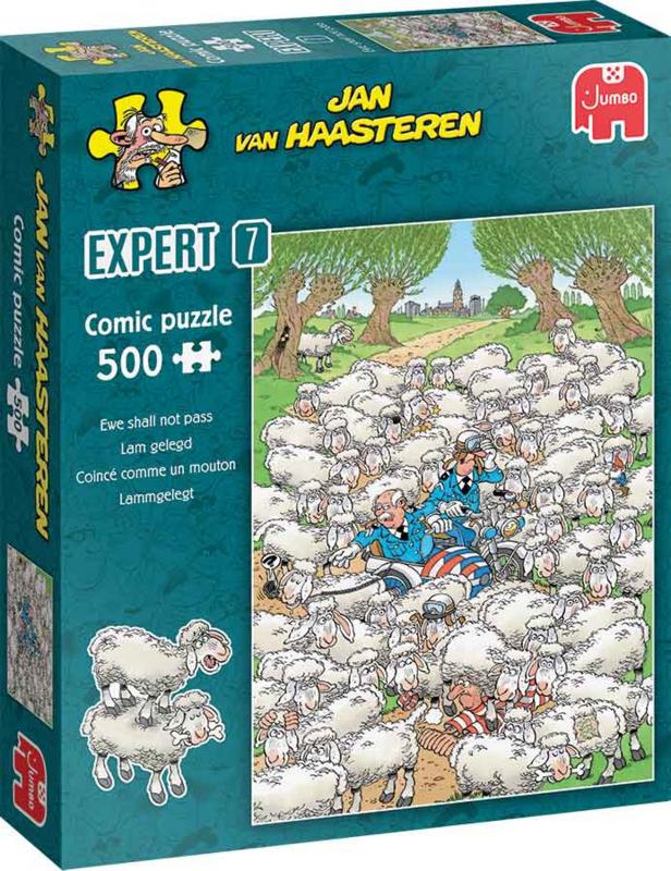 Jan van Haasteren Expert 7 - Lam Gelegd! - 500 stukjes, Ophalen of Verzenden, 500 t/m 1500 stukjes, Nieuw, Legpuzzel