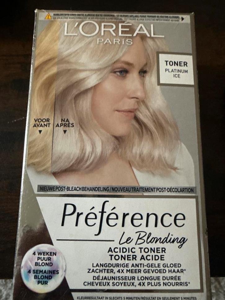L'Oréal Préférence Platinum Ice Toner, Sieraden, Tassen en Uiterlijk, Uiterlijk | Haarverzorging, Nieuw, Shampoo of Conditioner