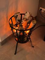 Vuurkorf (elektrisch) met Hout en Sfeerverlichting, Ophalen of Verzenden, Vrijstaand, Hout, Nieuw