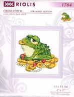 Cado riolis borduurpakket kikker  1704, Ophalen of Verzenden, Nieuw, Handborduren, Borduurpakket