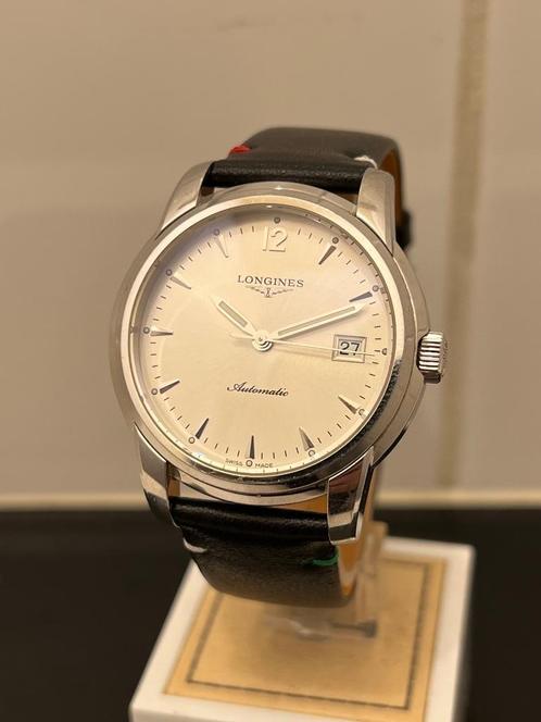 Longines Saint-Imier Date 38.5 Automatic L2.763.4 Zwart Leer, Sieraden, Tassen en Uiterlijk, Horloges | Heren, Gebruikt, Polshorloge