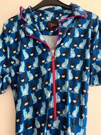 Tante Betsy Jurk - Kattenprint, Ophalen of Verzenden, Gedragen, Maat 38/40 (M), Blauw