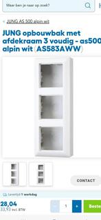300 stuksJUNG AS 500 alpin wit opbouwdoos 3-voudig - NIEUW, Doe-het-zelf en Verbouw, Elektra en Kabels, Ophalen, Nieuw, Stopcontact