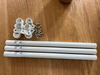 3 x komplement kledingroede 50 cm. wit, Ophalen, 50 tot 75 cm, 50 tot 100 cm, Minder dan 100 cm