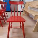 4 rode eetkamer stoelen, Ophalen, Gebruikt, 4 tot 6 stoelen