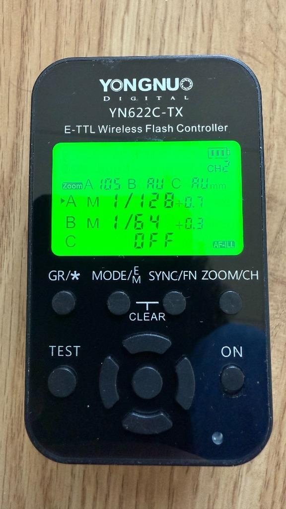 Yongnuo YN-622C Flash Triggers (4) + 622C-TX Commander (1), Audio, Tv en Foto, Fotografie | Flitsers, Gebruikt, Overige merken