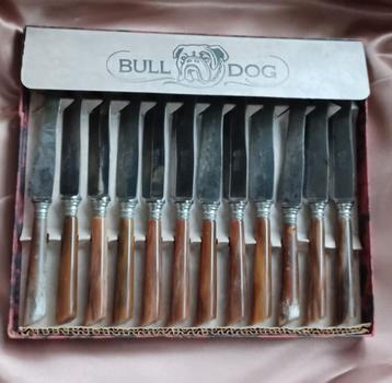 Bull Dog Beien's messen, faux hoorn messen  ca 1930 beschikbaar voor biedingen