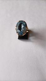 Oude gouden ring met Aquamarijn, 14 krt, Sieraden, Tassen en Uiterlijk, Antieke sieraden, Verzenden, Goud, Ring, Met edelsteen