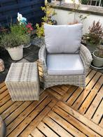 Wicker Tuinset - Stoel & Tafel, Zo goed als nieuw, Wicker, Stoel, Tuinset