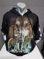 Zwart vest, wolf, wolven, wolve, wolves, printvest, Ophalen of Verzenden, Nieuw, Overige maten, Zwart