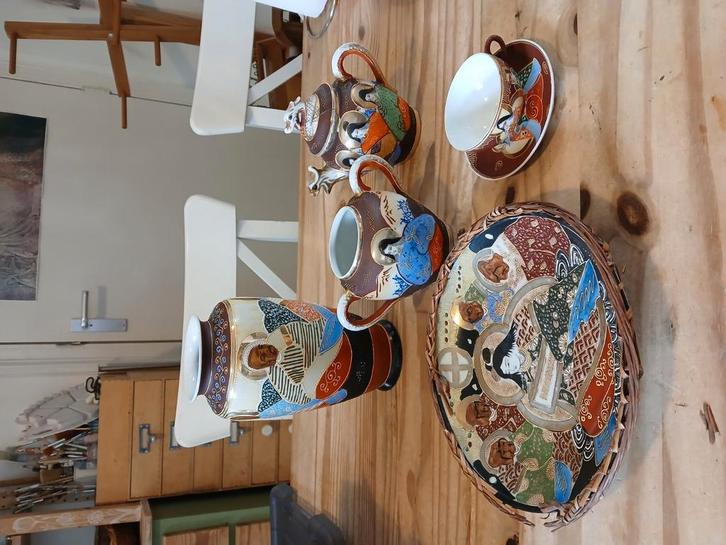 Chinees servies en vaas, Antiek en Kunst, Antiek | Servies los, Ophalen of Verzenden