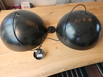 Hanglamp 2 stuks lampen 50cm goud zwart industrieel eettafel beschikbaar voor biedingen