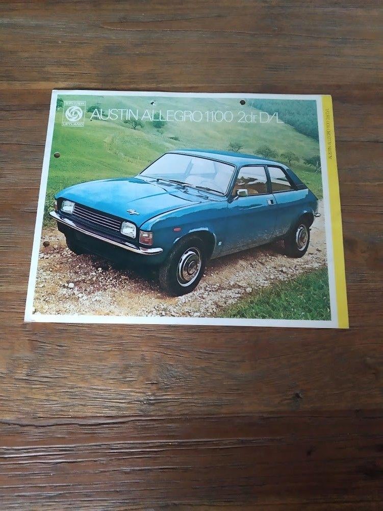 Austin Allegro 1100 2 deurs D / L 4 pag., Boeken, Verzenden, Zo goed als nieuw, Overige merken