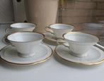 Rosenthal Bavaria theekopjes met schotel – wit/goud, Ophalen of Verzenden