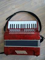 Kleine accordeon, Gebruikt, 32-bas, Toetsaccordeon, Met riemen