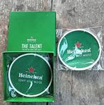 Heineken 2 onderzetters in Heineken doosje kunststof, Ophalen of Verzenden, Nieuw, Viltje(s), Heineken